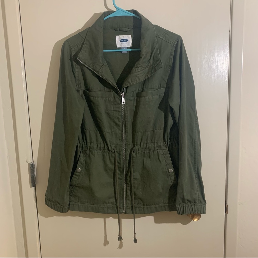 Old Navy Olive Green Urility/Military Jacket (M)